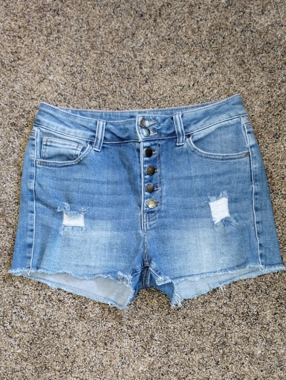 Wax Jean Distressed Shorts